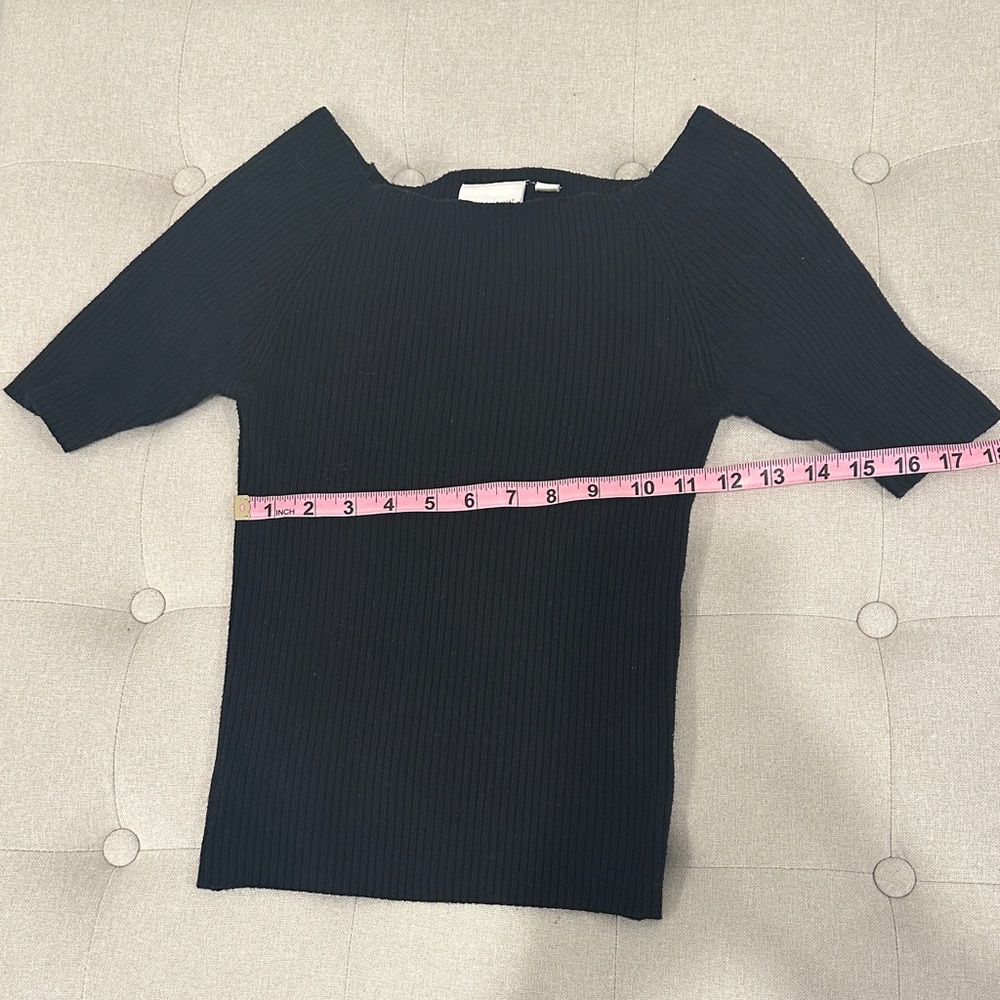 Anthropologie Black Off-the-Shoulder Sweater